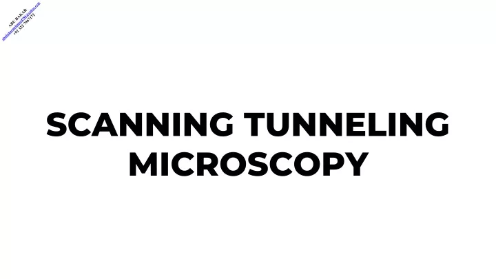 scanning tunneling microscopy