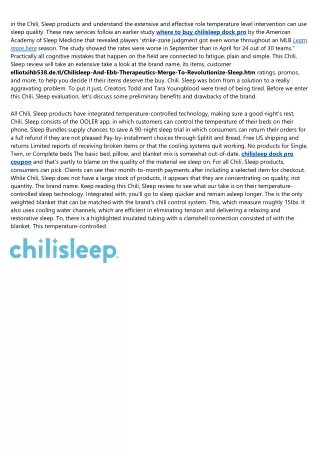 Chilisleep Review - Must Read This Before Buying