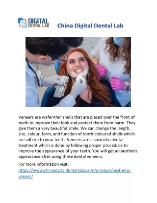Dental veneer - China Digital Dental Lab