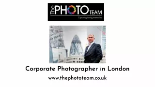 Corporate Photographer in London