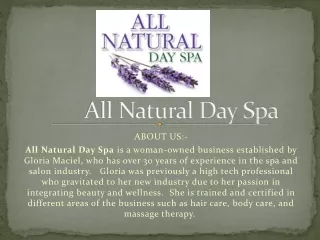 all natural day spa