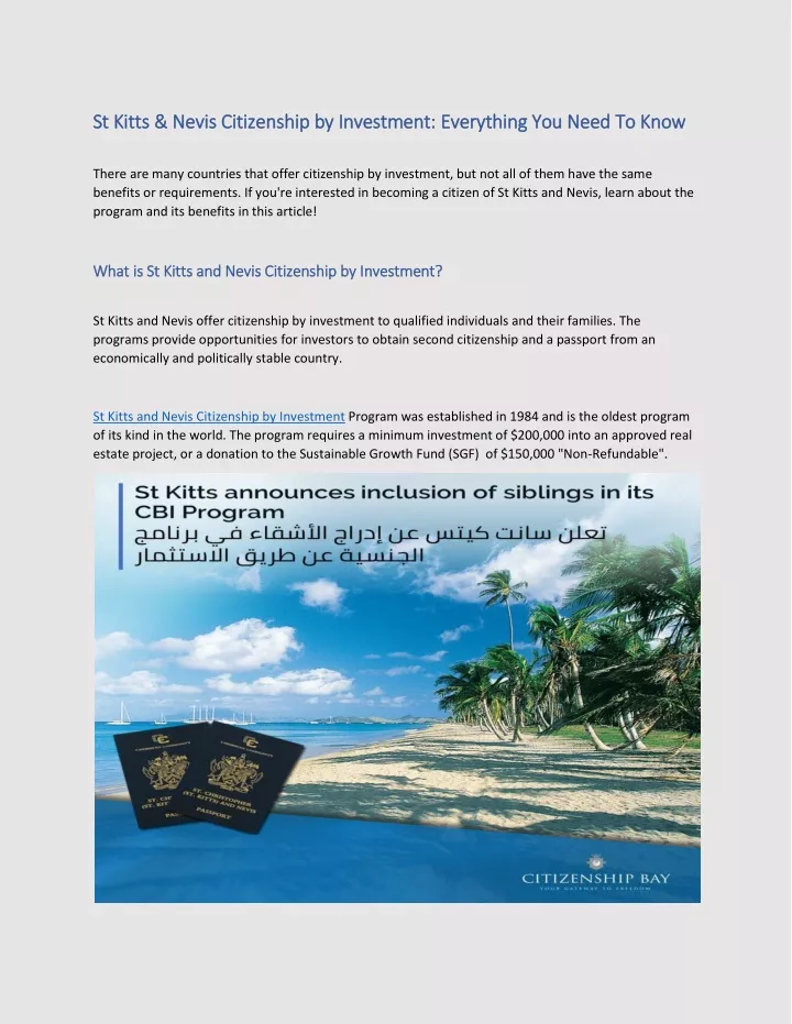st kitts nevis citizenship by investment