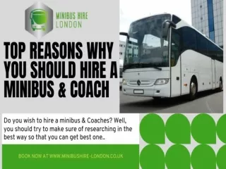 Why You Should Hire A Minibus in London