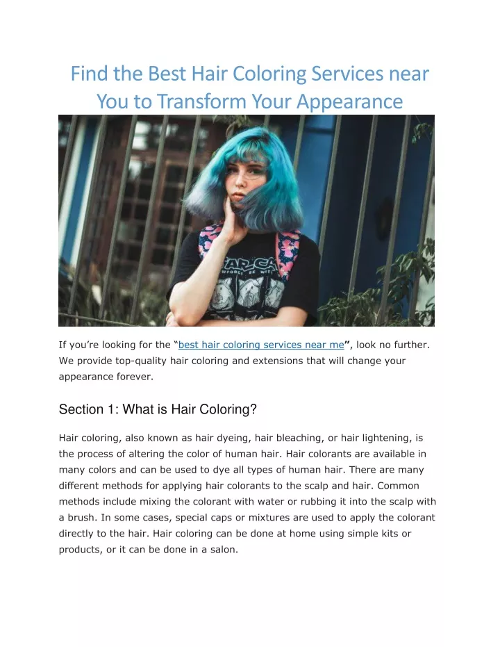 find the best hair coloring services near