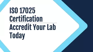 iso 17025 certification accredit your lab today