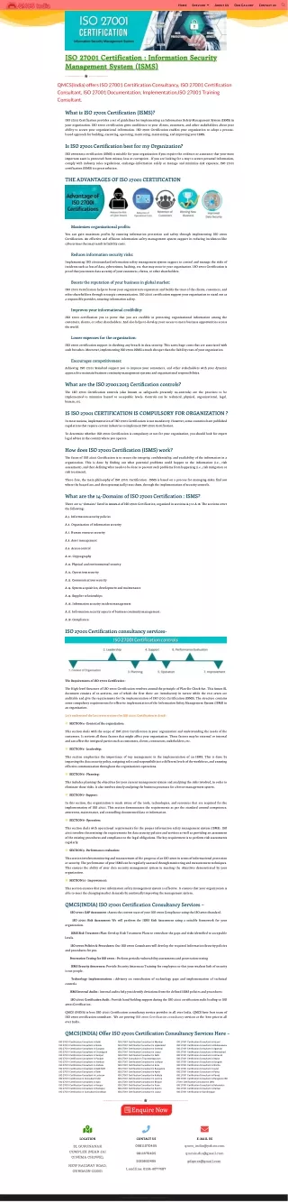 How does ISO 27001 Certification work in organizations?