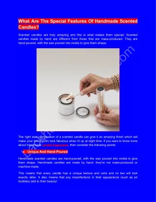 What Are The Special Features Of Handmade Scented Candles