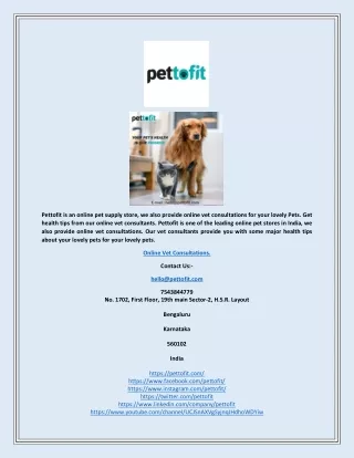 Online Vet Consultations