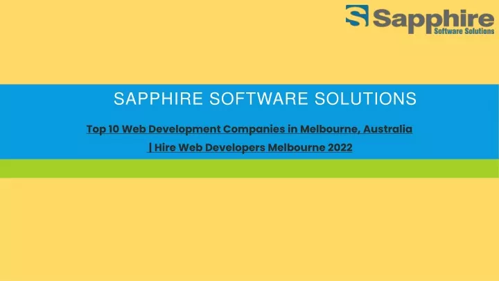 sapphire software solutions