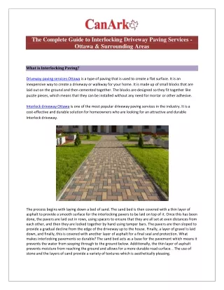 the complete guide to interlocking driveway