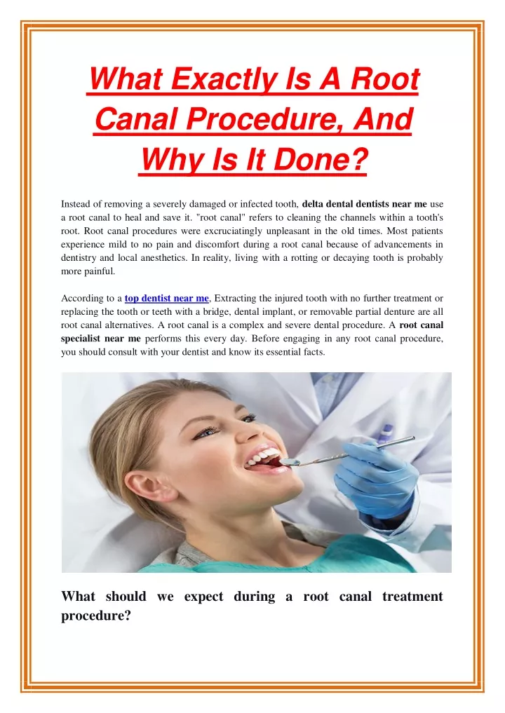 what exactly is a root canal procedure