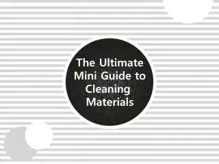 The Ultimate Mini Guide to Cleaning Materials