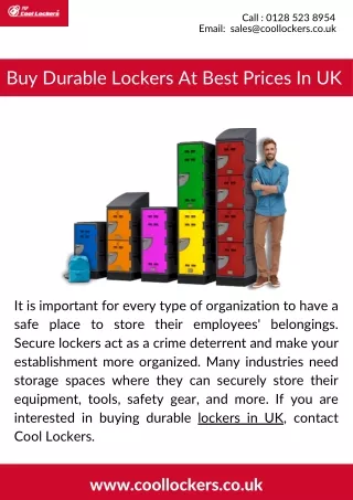 Buy Durable Lockers At Best Prices In UK