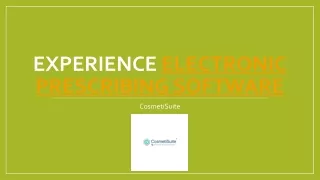 experience electronic prescribing software