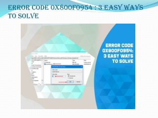 Error 0x800f0954 on Windows 10 How to Fix in 3 Simple Ways