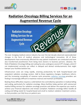 radiation oncology billing services
