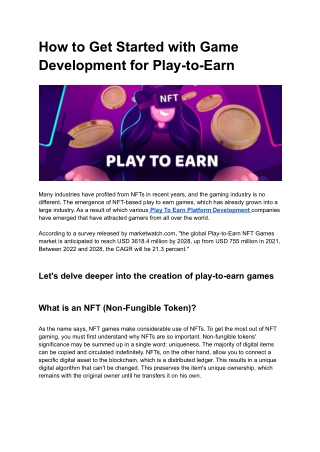 how to get started with game development for play