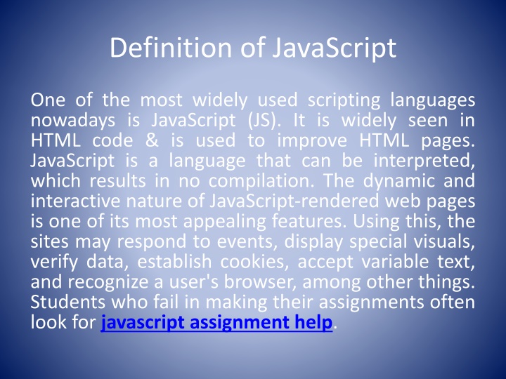 definition of javascript