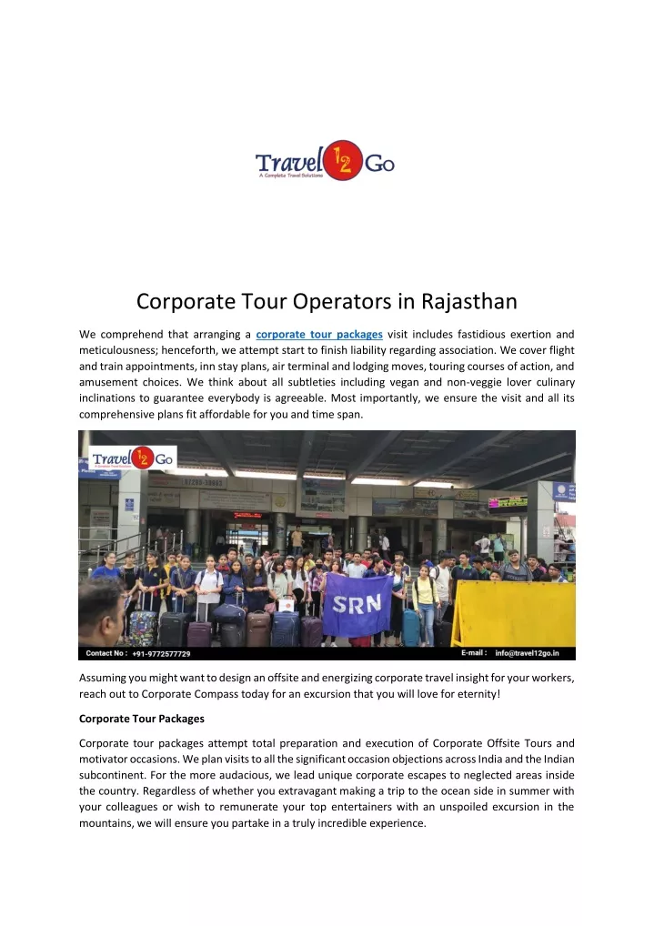 corporate tour operators in rajasthan