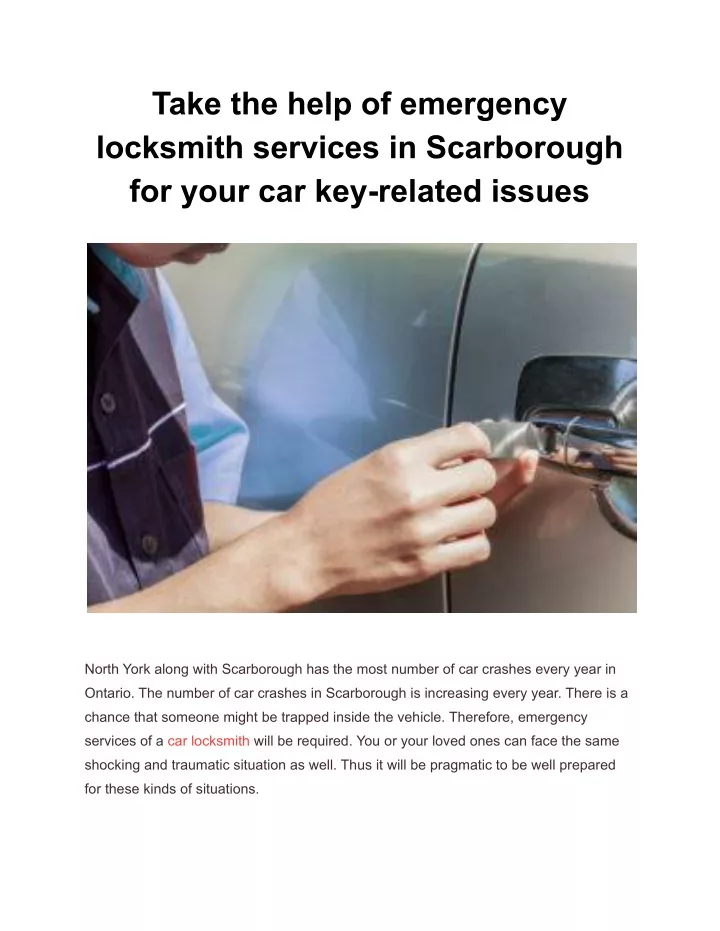 take the help of emergency locksmith services