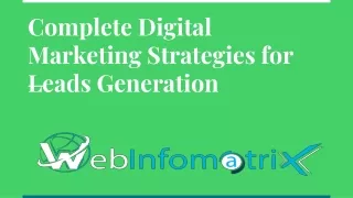 complete digital marketing strategies for leads generation