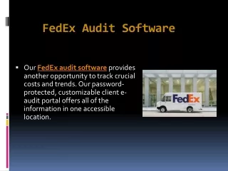 FedEx Audit Software