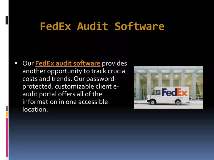 fedex audit software