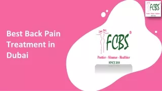 How To Find The Best Back Pain Treatment in Dubai - FCBS