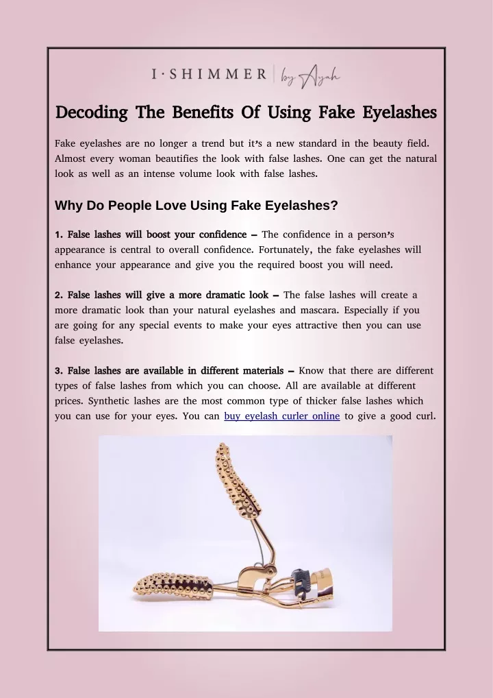 decoding the benefits of using fake eyelashes