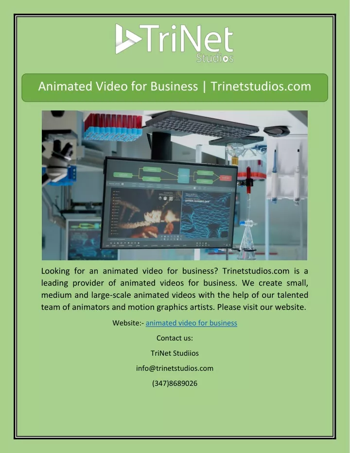 animated video for business trinetstudios com