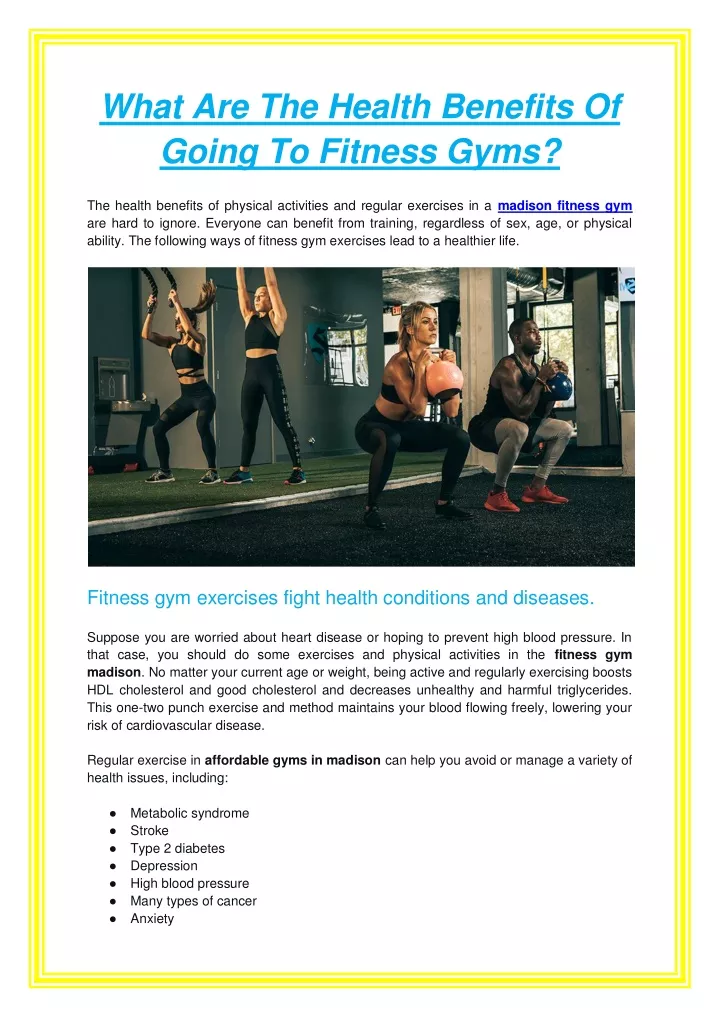 what are the health benefits of going to fitness