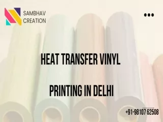 Heat Transfers Vinyl Printing In Delhi