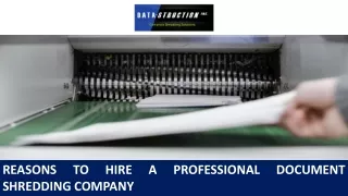 reasons to hire a professional document shredding