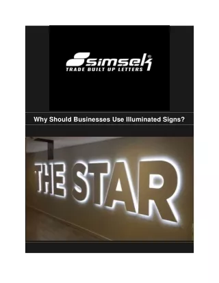 Why Should Businesses Use Illuminated Signs