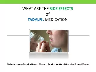 what are the side effects of tadalfil medication