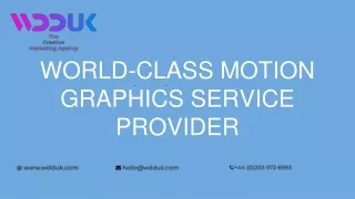 world class motion graphics service provider