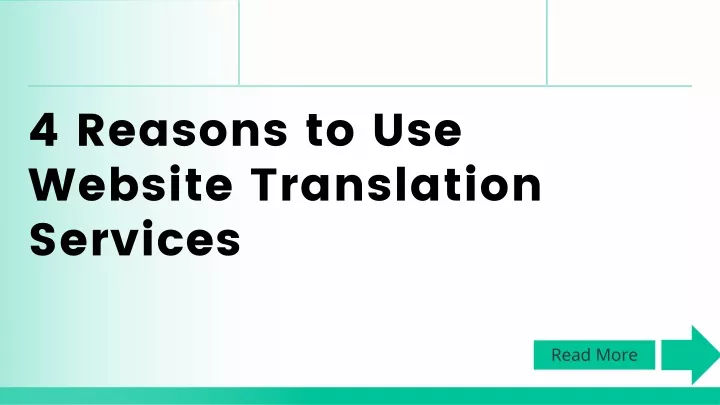 4 reasons to use website translation services