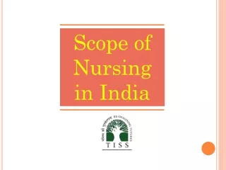 scope of nursing in india