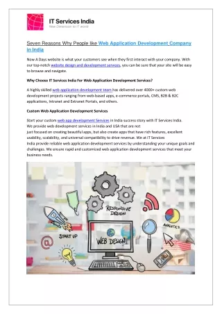 seven reasons why people like web application