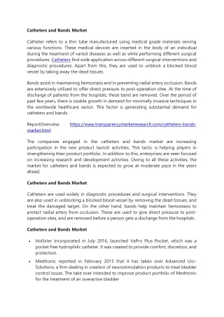 catheters and bands market