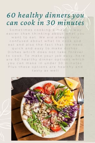60 healthy dinners you can cook in 30 minutes
