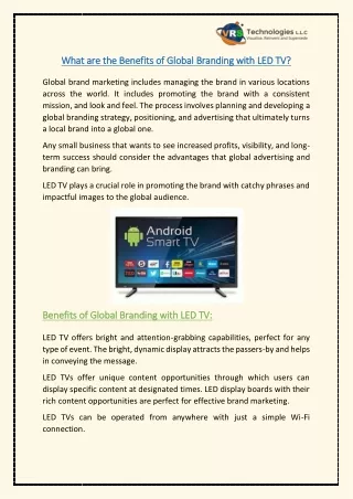 what are th what are the benefits of global