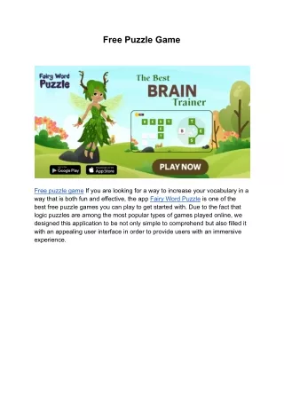 Free Puzzle Game