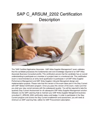 sap c arsum 2202 certification description