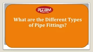 what are the different types of pipe fittings