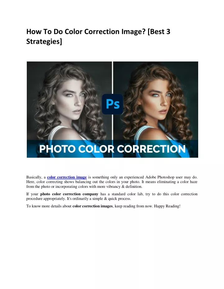 how to do color correction image best 3 strategies