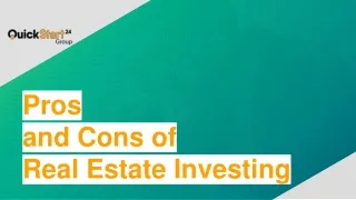 Pros and Cons of Real Estate Investing