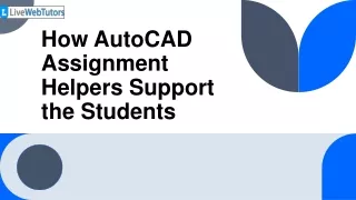 how autocad assignment helpers support the students