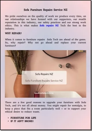 sofa repair furniture service in new zealand